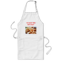 ¿Usted quiere las fritadas con eso? Delantal