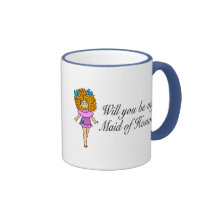 ¿Usted será mi criada del honor? (Chica) Tazas De Café