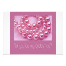 Usted será mi dama de honor - frontera rosada de l invitacion personalizada