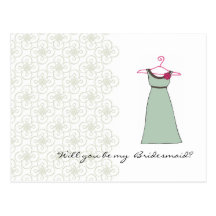 ¿Usted será mi dama de honor? Personalizable Postal