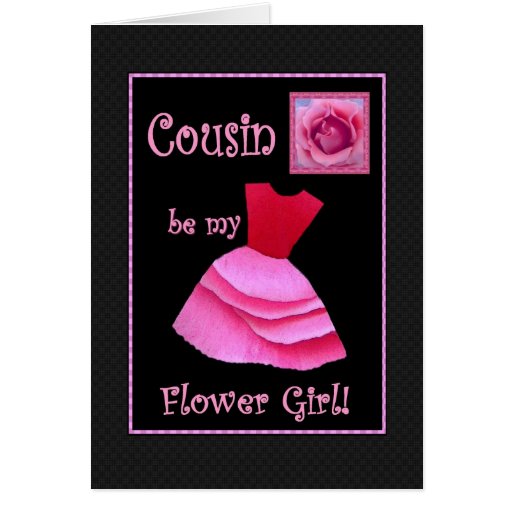 ¿Usted será mi florista? Vestido rosado y subió Felicitaciones