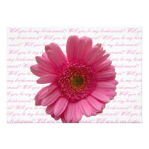 usted será mi gerbera del rosa de la dama de honor comunicados