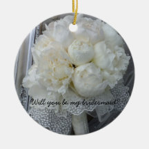 Usted será mis Peonies del blanco del ornamento de Adorno