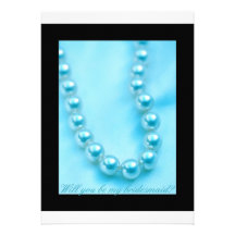 usted será mis perlas azules de la dama de honor e anuncios personalizados