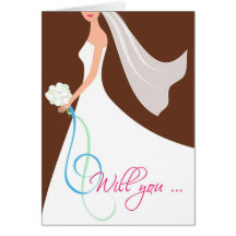 ¿Usted? Tarjeta de la dama de honor de Cutstom - c