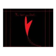 Usted tiene mi corazón… postales