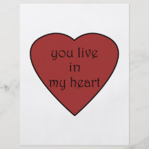 Usted vive en mi corazón tarjeton