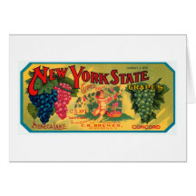 Uvas del Estado de Nuevo York Tarjeta