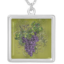 Uvas púrpuras collares personalizados