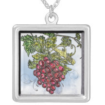 Uvas rojas collar personalizado