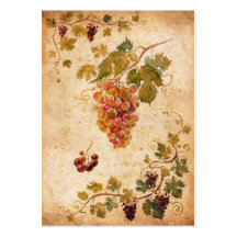 Uvas. Tarjeta de visita
