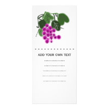 uvas y hojas púrpuras del verde tarjeta publicitaria personalizada