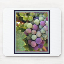 Uvas y vino frescos tapete de raton