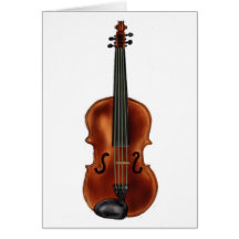 V está para el violín tarjetas
