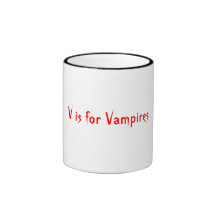 V está para los vampiros taza de café