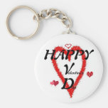 V FELIZ D (el día de San Valentín) Llaveros Personalizados