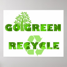 Va el árbol verde de Eco recicla el poster del eje