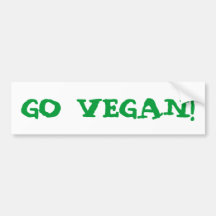¡VA EL VEGANO! ETIQUETA DE PARACHOQUE