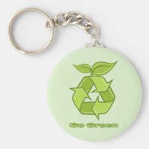 Va el verde - ahorre el planeta llaveros personalizados