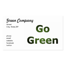 Va el verde plantilla de tarjeta de negocio