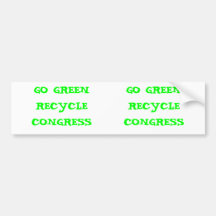 VA EL VERDE RECICLA AL CONGRESO: 2 para 1 Etiqueta De Parachoque