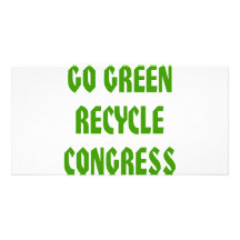 Va el verde recicla al congreso tarjeta fotográfica personalizada