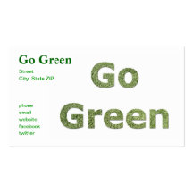 Va el verde tarjetas de negocios