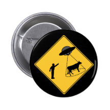 Vaca de la muestra de camino y UFO Pins