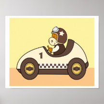 Vaca del bebé que monta un poster del coche de com