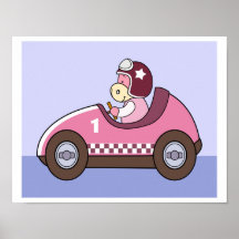 Vaca del bebé que monta un poster del coche de com