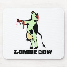 Vaca del zombi alfombrilla de ratones
