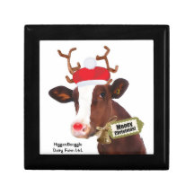 VACA divertida del reno de Santa - caja de regalo 