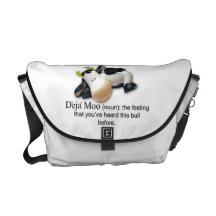 Vaca divertida que dice la bolsa de mensajero bolsas de mensajeria
