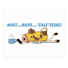 Vaca en Calffeine Postales
