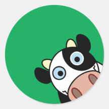 Vaca feliz pegatina
