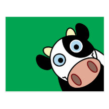 Vaca feliz tarjetas postales