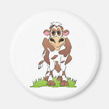 Vaca Guernesey del dibujo animado Iman De Frigorífico