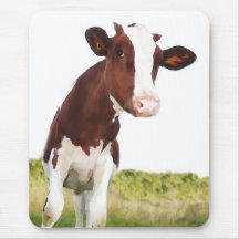 Vaca lechera -   Brown y Holstein blanca Tapete De Ratones