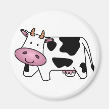 Vaca lechera linda iman para frigorífico