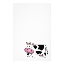 Vaca lechera linda papelería personalizada