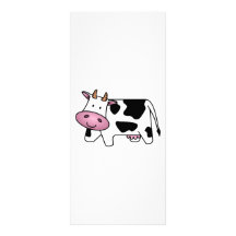 Vaca lechera linda tarjetas publicitarias