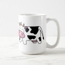 Vaca lechera linda taza de café