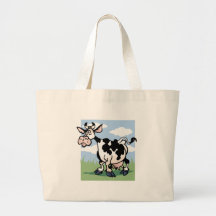 Vaca linda bolsa lienzo