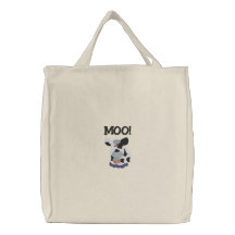 ¡Vaca linda que lleva Bell, MOO! Bolsa