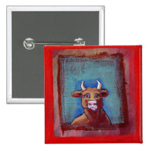 Vaca loca - ARTE emocional de la vaca del trastorn Pins