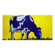 Vaca mágica tarjeta fotográfica