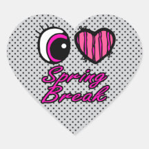 Vacaciones de primavera del amor del corazón I del Pegatinas De Corazon Personalizadas