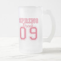 Vacaciones de primavera rosadas taza de 09 vidrios