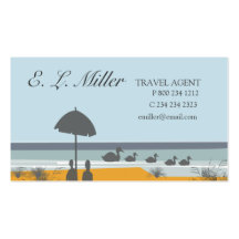 Vacaciones del agente de viajes tarjetas de visita