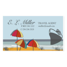 Vacaciones del agente de viajes tarjetas de visita